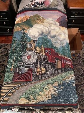 Express Smoky Express Multicolor Tapestry Afghan Throw